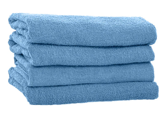 Blue Color Mikvah Towels Plush Ring Spun 100% Cotton